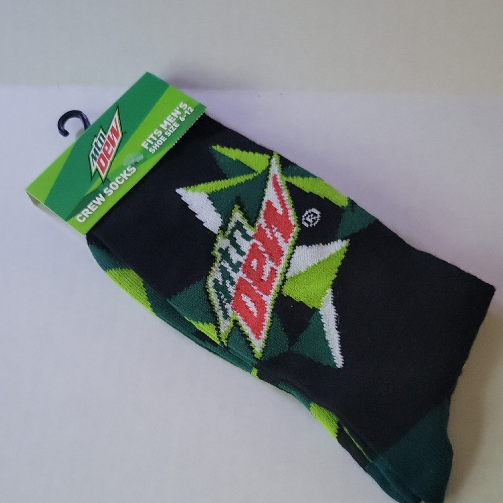 Crew Socks - Black and Green